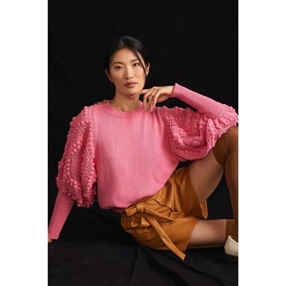 Stella Pardo Crochet-Sleeved Sweater XS - Picture 1 of 6